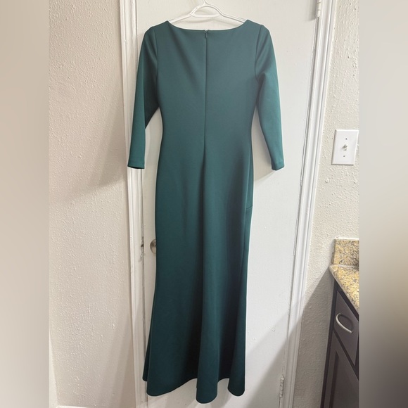 Eliza J Techno Pleated Scuba Trumpet Gown size 2 - Picture 9 of 12